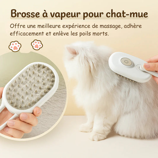 VPBrush Pro™ – Brosse Vapeur Anti-Poils pour Chien & Chat